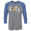 Unisex Triblend Three-Quarter Raglan T-Shirt Thumbnail