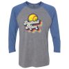 Unisex Triblend Three-Quarter Raglan T-Shirt Thumbnail