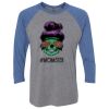 Unisex Triblend Three-Quarter Raglan T-Shirt Thumbnail