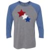 Unisex Triblend Three-Quarter Raglan T-Shirt Thumbnail