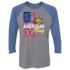 Unisex Triblend Three-Quarter Raglan T-Shirt Thumbnail