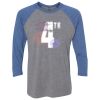 Unisex Triblend Three-Quarter Raglan T-Shirt Thumbnail