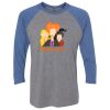 Unisex Triblend Three-Quarter Raglan T-Shirt Thumbnail