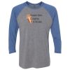 Unisex Triblend Three-Quarter Raglan T-Shirt Thumbnail