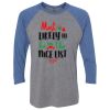 Unisex Triblend Three-Quarter Raglan T-Shirt Thumbnail