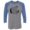 Unisex Triblend Three-Quarter Raglan T-Shirt Thumbnail