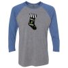 Unisex Triblend Three-Quarter Raglan T-Shirt Thumbnail