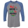 Unisex Triblend Three-Quarter Raglan T-Shirt Thumbnail