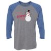 Unisex Triblend Three-Quarter Raglan T-Shirt Thumbnail