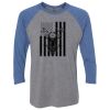 Unisex Triblend Three-Quarter Raglan T-Shirt Thumbnail