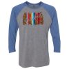 Unisex Triblend Three-Quarter Raglan T-Shirt Thumbnail