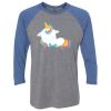 Unisex Triblend Three-Quarter Raglan T-Shirt Thumbnail