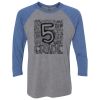 Unisex Triblend Three-Quarter Raglan T-Shirt Thumbnail