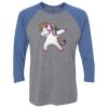 Unisex Triblend Three-Quarter Raglan T-Shirt Thumbnail