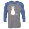 Unisex Triblend Three-Quarter Raglan T-Shirt Thumbnail