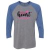 Unisex Triblend Three-Quarter Raglan T-Shirt Thumbnail