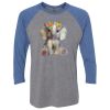 Unisex Triblend Three-Quarter Raglan T-Shirt Thumbnail