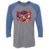 Unisex Triblend Three-Quarter Raglan T-Shirt Thumbnail