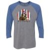 Unisex Triblend Three-Quarter Raglan T-Shirt Thumbnail