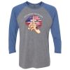 Unisex Triblend Three-Quarter Raglan T-Shirt Thumbnail