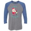 Unisex Triblend Three-Quarter Raglan T-Shirt Thumbnail