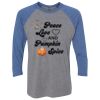 Unisex Triblend Three-Quarter Raglan T-Shirt Thumbnail