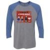 Unisex Triblend Three-Quarter Raglan T-Shirt Thumbnail