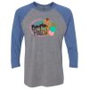 Unisex Triblend Three-Quarter Raglan T-Shirt Thumbnail