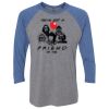 Unisex Triblend Three-Quarter Raglan T-Shirt Thumbnail