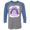 Unisex Triblend Three-Quarter Raglan T-Shirt Thumbnail