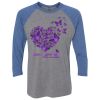 Unisex Triblend Three-Quarter Raglan T-Shirt Thumbnail