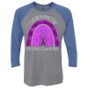 Unisex Triblend Three-Quarter Raglan T-Shirt Thumbnail