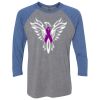 Unisex Triblend Three-Quarter Raglan T-Shirt Thumbnail