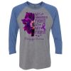 Unisex Triblend Three-Quarter Raglan T-Shirt Thumbnail