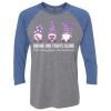 Unisex Triblend Three-Quarter Raglan T-Shirt Thumbnail