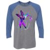 Unisex Triblend Three-Quarter Raglan T-Shirt Thumbnail