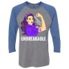 Unisex Triblend Three-Quarter Raglan T-Shirt Thumbnail