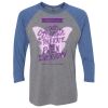 Unisex Triblend Three-Quarter Raglan T-Shirt Thumbnail