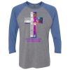 Unisex Triblend Three-Quarter Raglan T-Shirt Thumbnail