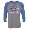 Unisex Triblend Three-Quarter Raglan T-Shirt Thumbnail