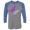 Unisex Triblend Three-Quarter Raglan T-Shirt Thumbnail