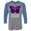 Unisex Triblend Three-Quarter Raglan T-Shirt Thumbnail