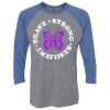 Unisex Triblend Three-Quarter Raglan T-Shirt Thumbnail