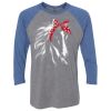 Unisex Triblend Three-Quarter Raglan T-Shirt Thumbnail