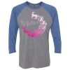 Unisex Triblend Three-Quarter Raglan T-Shirt Thumbnail