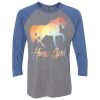 Unisex Triblend Three-Quarter Raglan T-Shirt Thumbnail