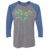 Unisex Triblend Three-Quarter Raglan T-Shirt Thumbnail