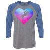 Unisex Triblend Three-Quarter Raglan T-Shirt Thumbnail