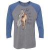 Unisex Triblend Three-Quarter Raglan T-Shirt Thumbnail