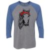 Unisex Triblend Three-Quarter Raglan T-Shirt Thumbnail